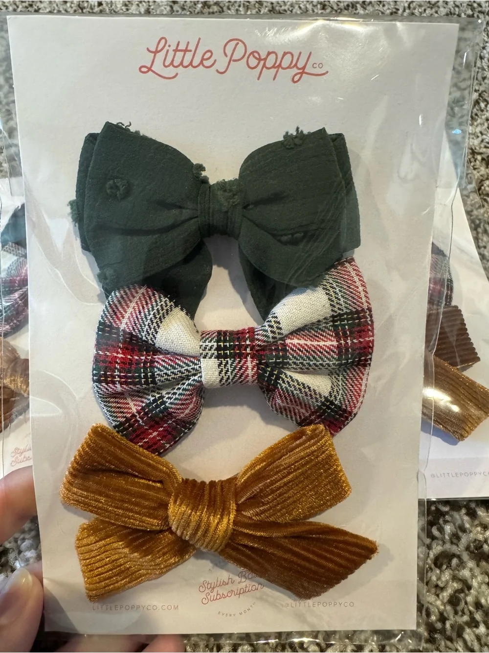 Little Poppy Co 2019 December Set Sister Hair Bows